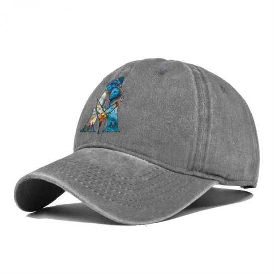 (image for) Printed_Baseball_Cap_CP907-6_gray_1