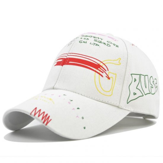 (image for) Printed_Baseball_Cap_CP813-2_white