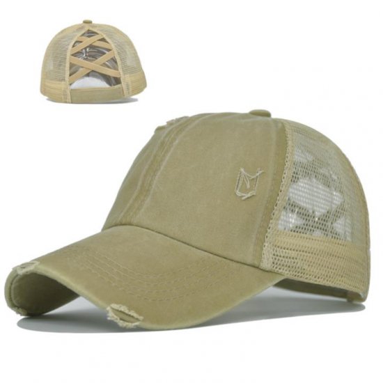 (image for) Ponytail_Cap_CC606-6_khaki_green