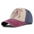 (image for) Printed_Baseball_Cap_CP896-2_wine_red