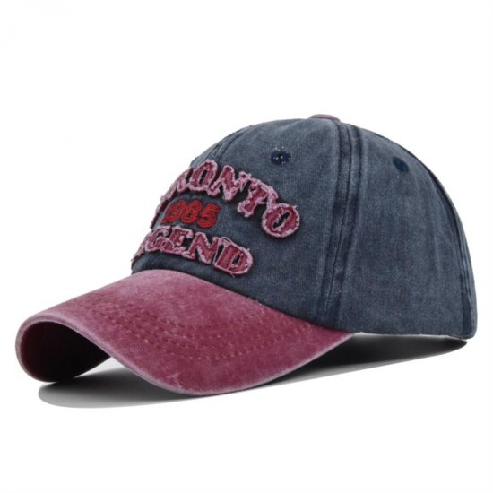 (image for) Washed_Baseball_Cap_CB356-2_wine_red_navy_blue_colour_matching