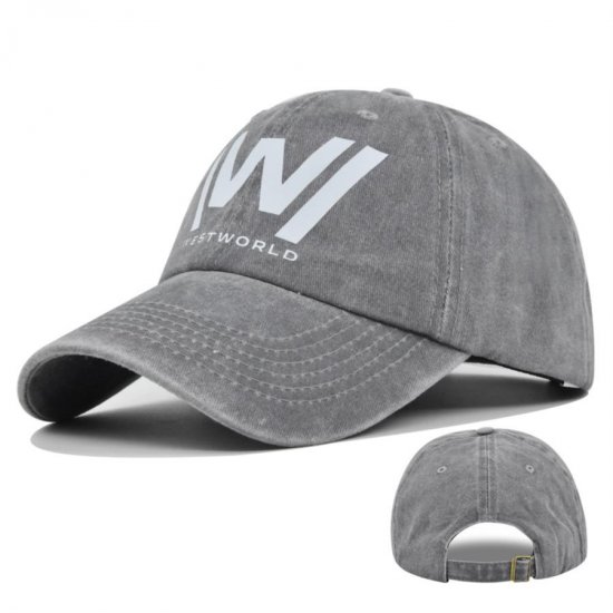 (image for) Printed_Baseball_Cap_CP883-5_gray