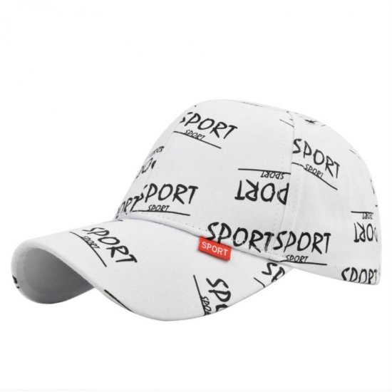 (image for) Printed_Baseball_Cap_CP827-3_white