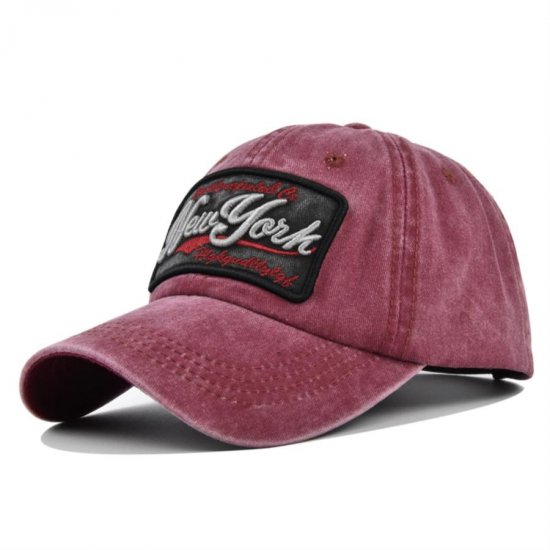 (image for) Washed_Baseball_Cap_CB302-2_wine_red