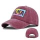 (image for) Printed_Baseball_Cap_CP886-2_wine_red