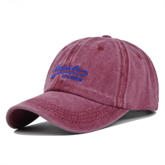 (image for) Washed_Baseball_Cap_CB391-2_wine_red
