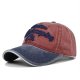 (image for) Washed_Baseball_Cap_CB262-3_navy_blue&_wine_red