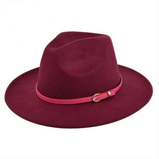 (image for) Fedora_Hat_BF142-2_wine_red