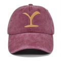 (image for) Washed_Baseball_Cap_CP865-2_wine_red