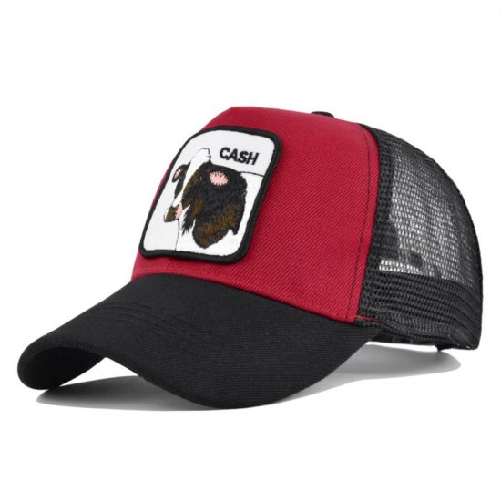 (image for) Mesh_Baseball_Cap_CM657-3_black&_red