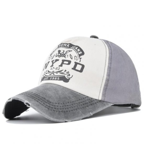 (image for) Printed_Baseball_Cap_CB218-1_black&_gray