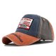 (image for) Washed_Baseball_Cap_CB303-6_orange&_navy_blue