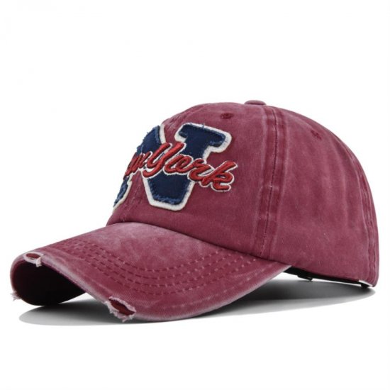 (image for) Washed_Baseball_Cap_CB328-2_wine_red