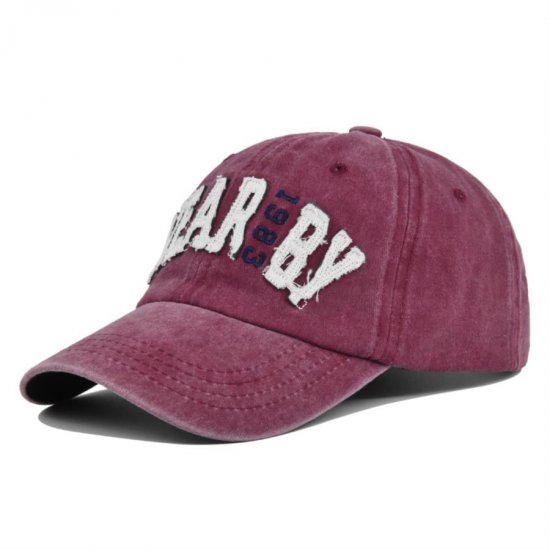 (image for) Washed_Baseball_Cap_CB399-2_wine_red