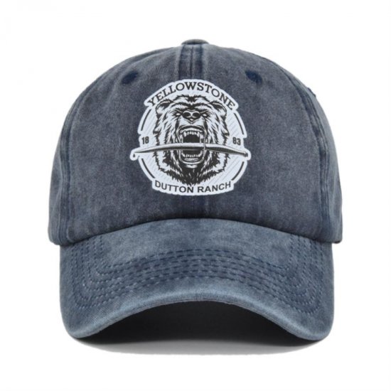 (image for) Printed_Baseball_Cap_CP876-3_navy_blue