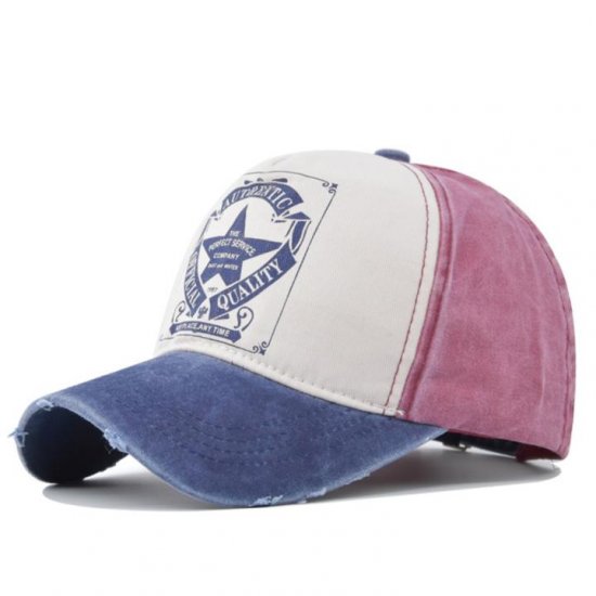 (image for) Printed_Baseball_Cap_CB219-5_navy_blue