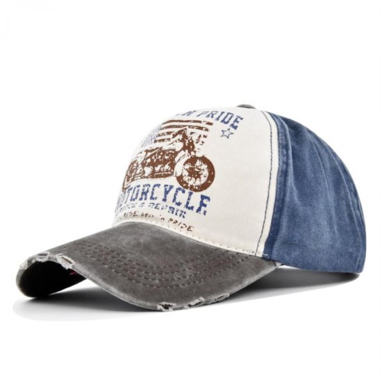 (image for) Printed_Baseball_Cap_CP860-4_coffee&_navy_blue