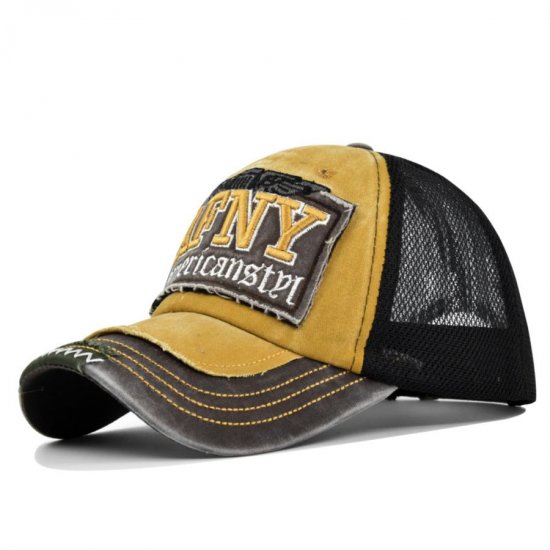 (image for) Washed_Baseball_Cap_CM591-6_coffee&_yellow