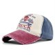 (image for) Printed_Baseball_Cap_CP858-2_wine_red&_navy_blue