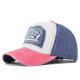(image for) Printed_Baseball_Cap_CB222-3_watermelon_red&_navy_blue