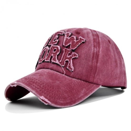 (image for) Washed_Baseball_Cap_CB340-2_wine_red