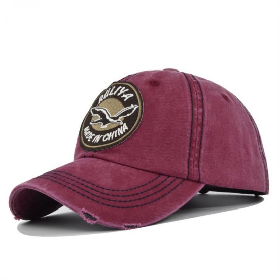 (image for) Washed_Baseball_Cap_CB355-2_wine_red