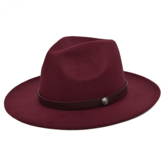 (image for) Fedora_Hat_BF124-2_wine_red