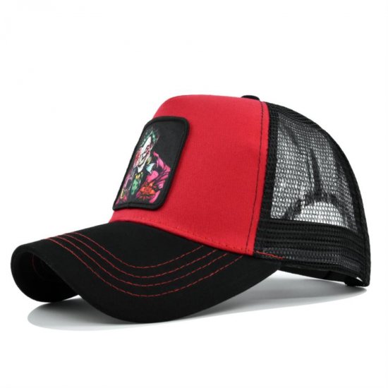 (image for) Mesh_Baseball_Cap_CM578-4_black_red_colour_matching