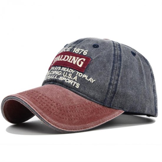 (image for) Washed_Baseball_Cap_CB253-2_wine_red&_navy_blue