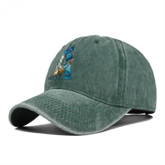 (image for) Printed_Baseball_Cap_CP907-8_green_1