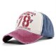 (image for) Printed_Baseball_Cap_CP859-2_wine_red&_navy_blue