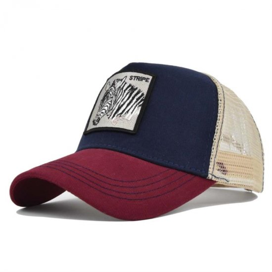 (image for) Washed_Baseball_Cap_CM617-4_wine_red&_navy_blue