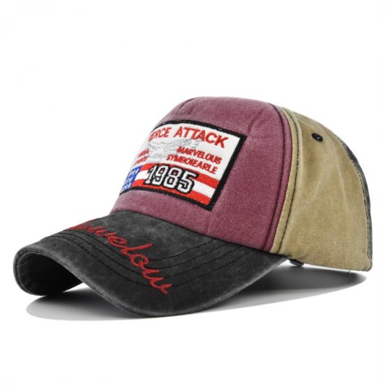 (image for) Washed_Baseball_Cap_CB303-2_black&_wine_red