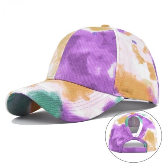 (image for) Washed_Baseball_Cap_CC627-3_purple_yellow