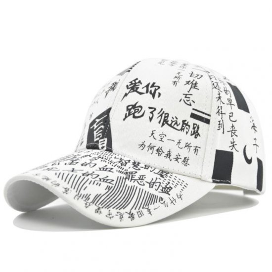 (image for) Printed_Baseball_Cap_CP808-2_white