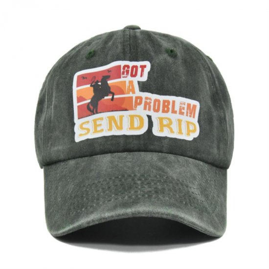 (image for) Printed_Baseball_Cap_CP874-6_olive_green