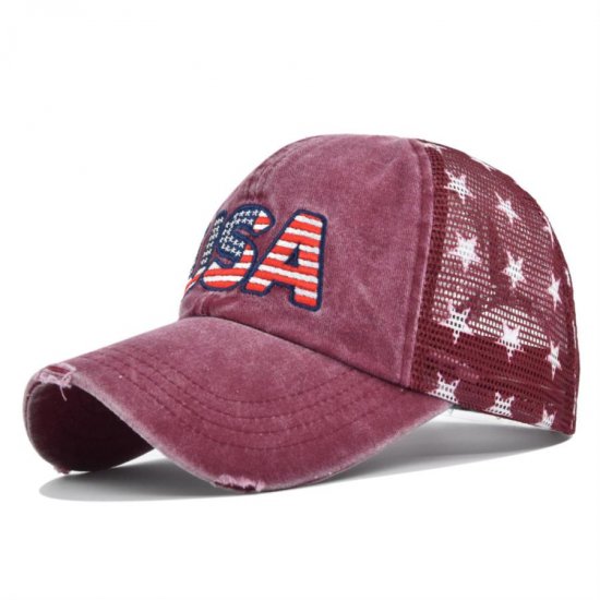 (image for) Mesh_Baseball_Cap_CM544-2_wine_red