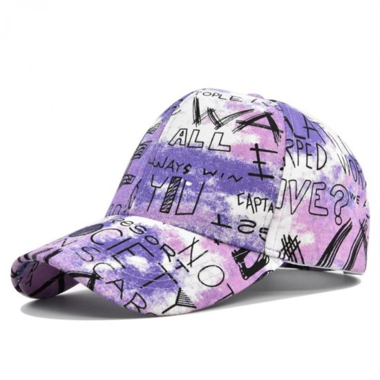 (image for) Printed_Baseball_Cap_CP824-3_purple