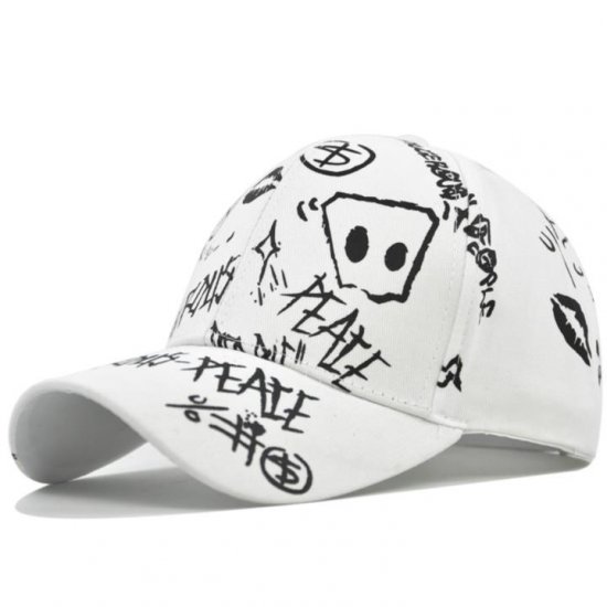 (image for) Printed_Baseball_Cap_CP815-2_white