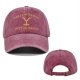 (image for) Printed_Baseball_Cap_CP879-2_wine_red