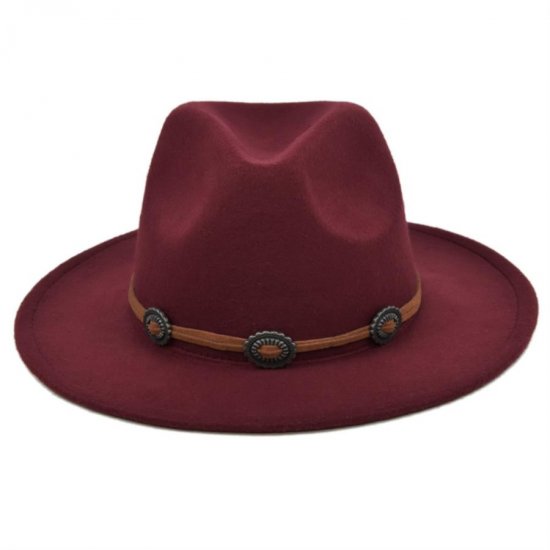 (image for) Fedora_Hat_BF122-2_wine_red