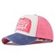 (image for) Printed_Baseball_Cap_CB222-4_navy_blue&_watermelon_red