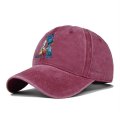 (image for) Printed_Baseball_Cap_CP907-2_wine_red_black