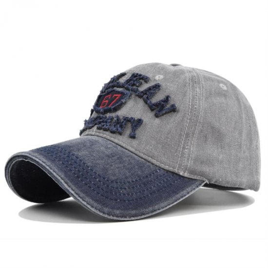 (image for) Washed_Baseball_Cap_CB254-4_gray&_navy_blue