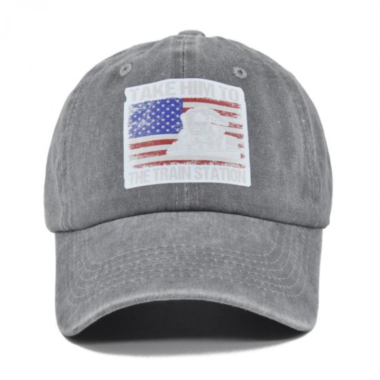 (image for) Printed_Baseball_Cap_CP873-4_gray