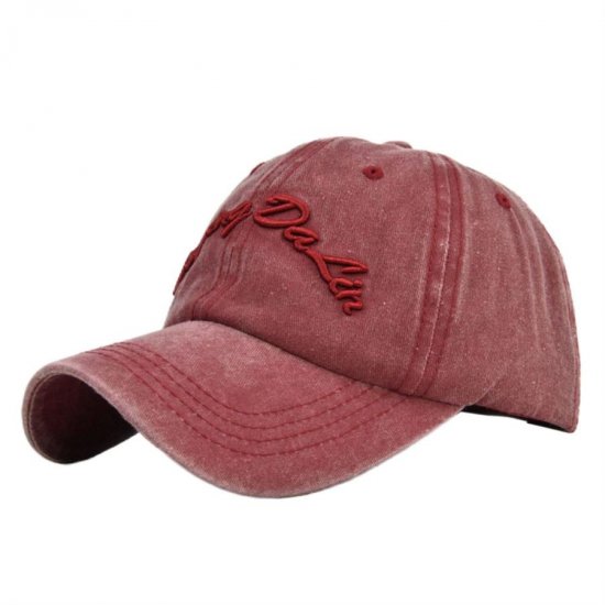 (image for) Washed_Baseball_Cap_CB290-2_wine_red