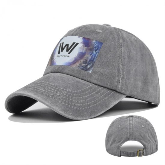 (image for) Printed_Baseball_Cap_CP884-5_gray