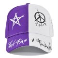 (image for) Printed_Baseball_Cap_CP826-5_purple_white_colour_matching