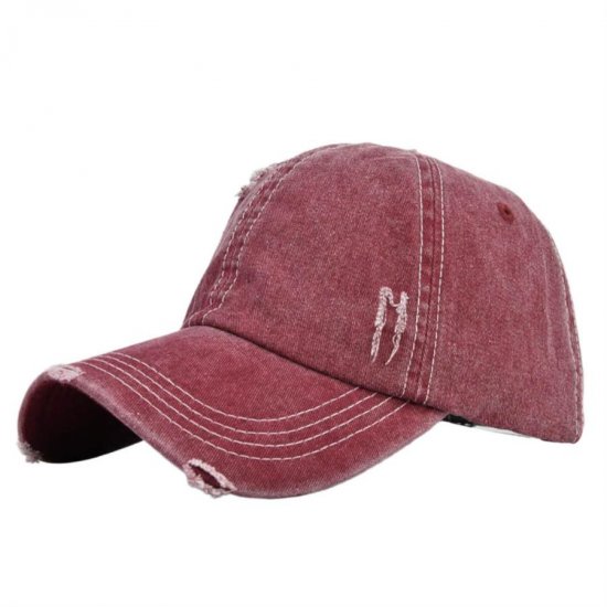 (image for) Washed_Baseball_Cap_CB292-2_wine_red