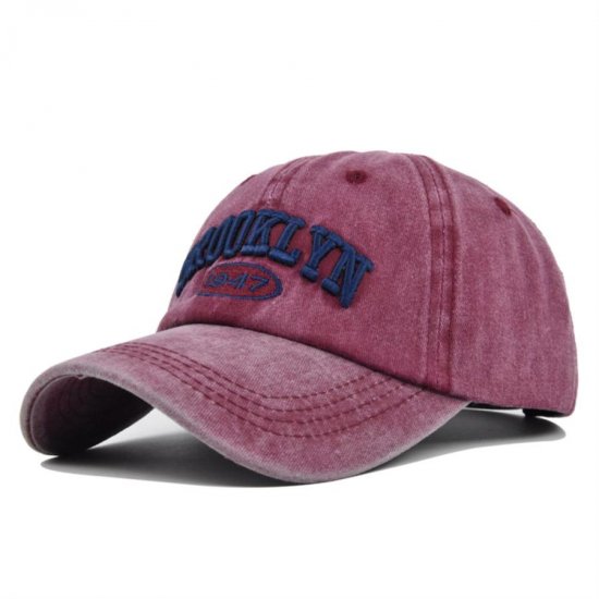 (image for) Washed_Baseball_Cap_CB374-2_wine_red